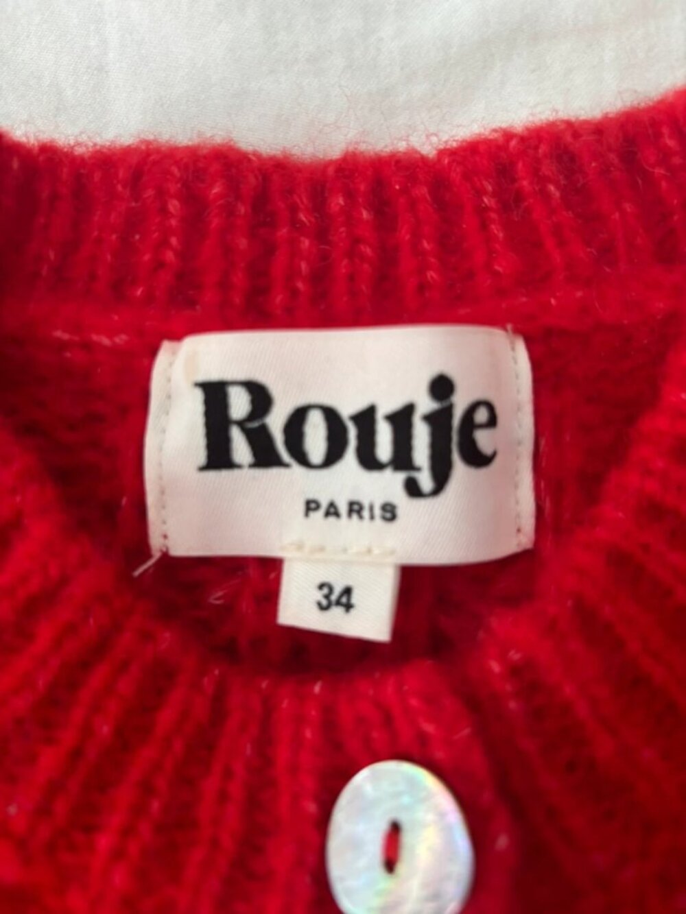 Rouje Paris Red Cropped Cardigan XS - Picture 4 of 4